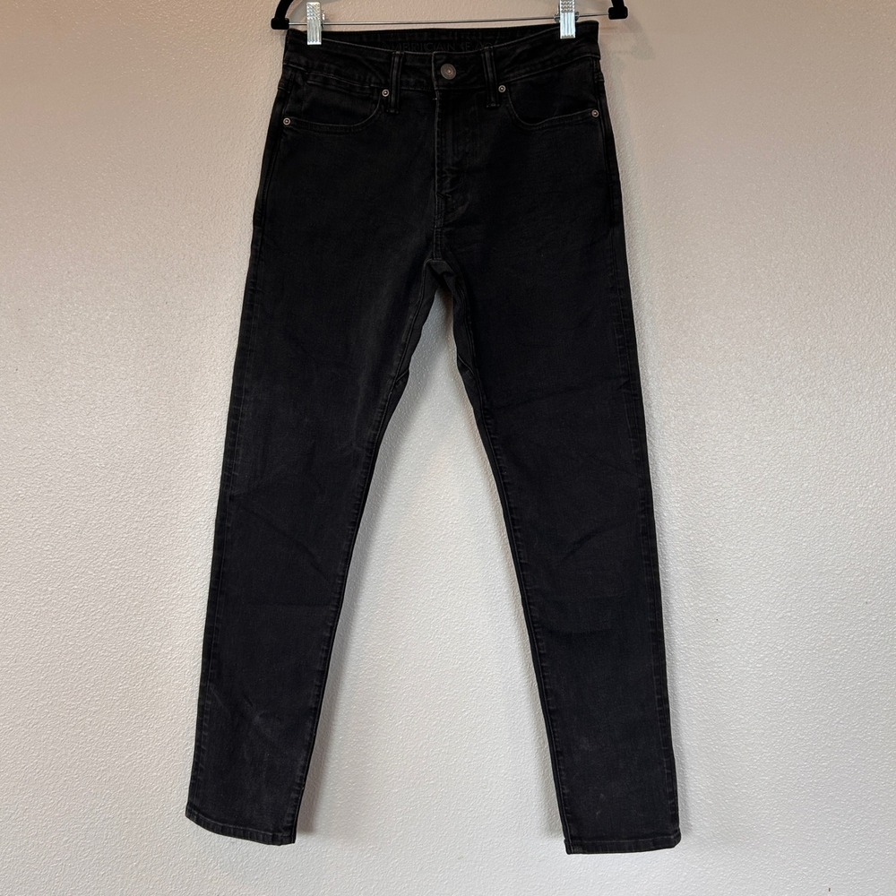 American Eagle 24/7 Athletic Skinny Jeans Black AirFlex+ Temp Tech 29x30